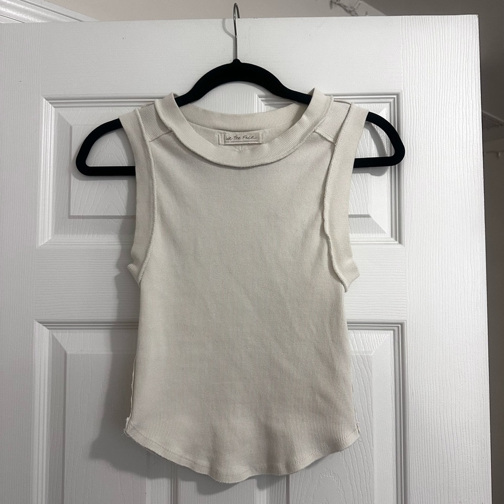 Free People We the Free Sleeveless Cream Tank Top